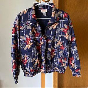 Vintage Polyester Patterned Jacket